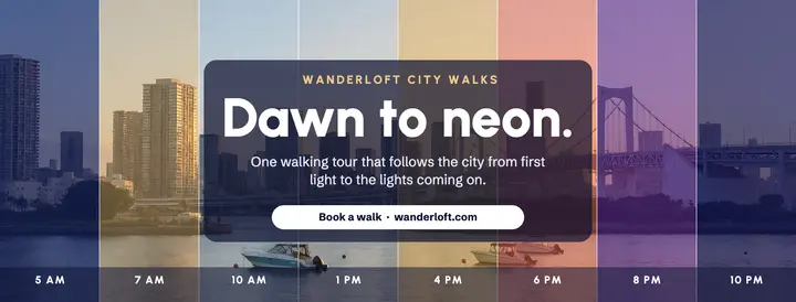 Wanderloft dawn to neon city walks cover template