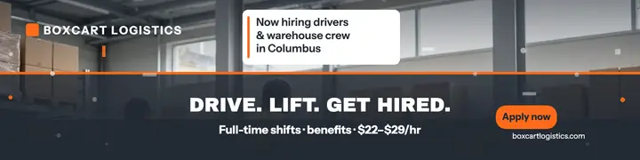 Boxcart warehouse crew hiring banner template