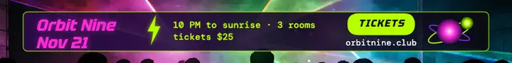 Orbit Nine warehouse rave leaderboard ad template