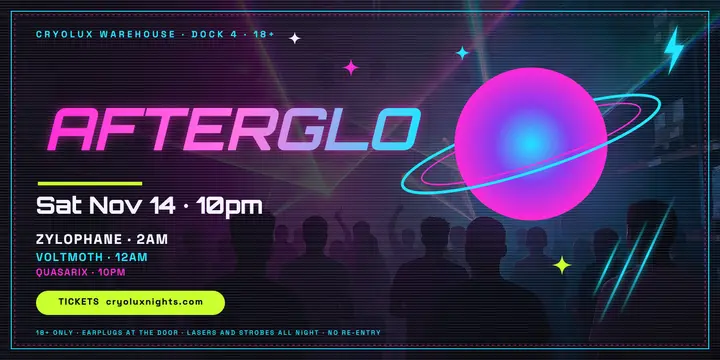 Afterglo warehouse rave night x post template