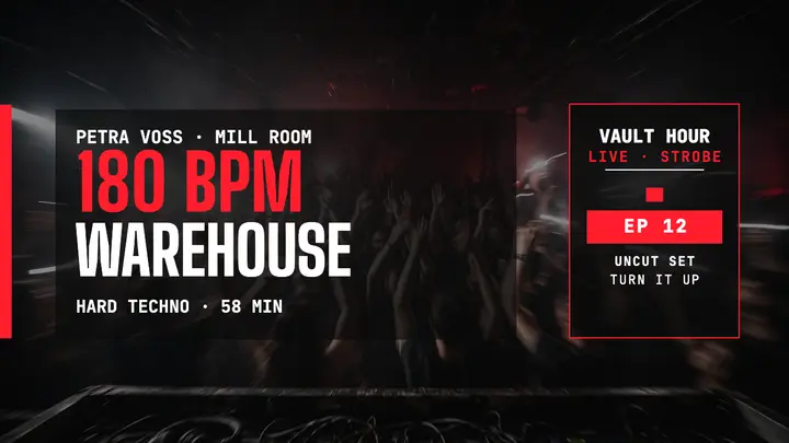 Vault Hour warehouse techno set thumbnail template