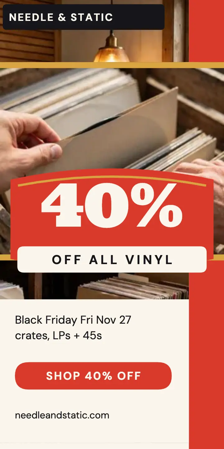 Needle and Static Black Friday vinyl sale template