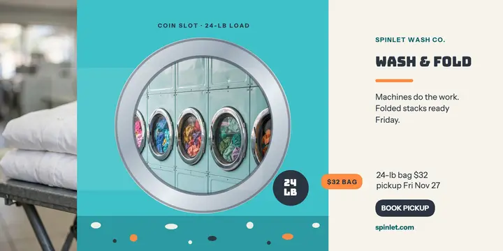Spinlet Wash wash and fold porthole post template