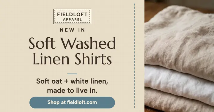 Fieldloft washed linen shirt post template