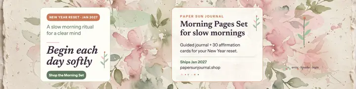 Paper Sun Journal morning pages banner template