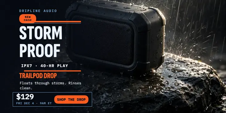 Dripline Trailpod rainproof speaker drop post template