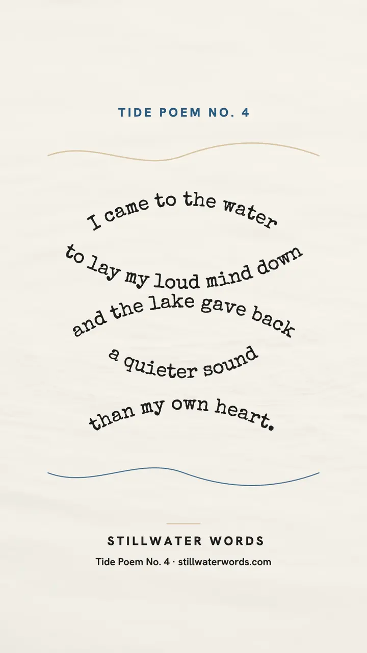 Stillwater Words tide poem wave story template