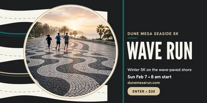 Dune Mesa Seaside Run wave pavement post template