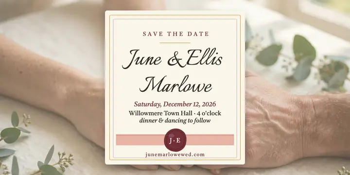 Wax seal wedding save the date post: wedding save the date post template