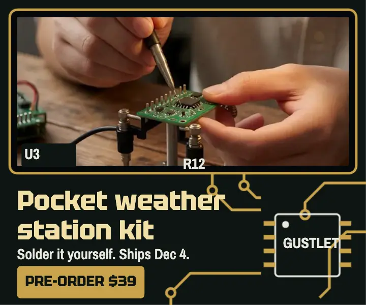 Pocket weather station kit pre-order ad: weather station kit pre-order ad template
