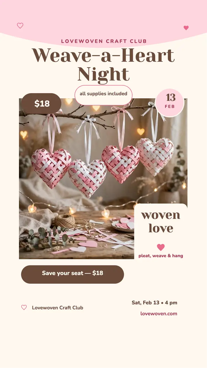 Lovewoven Weave-a-Heart Night story template