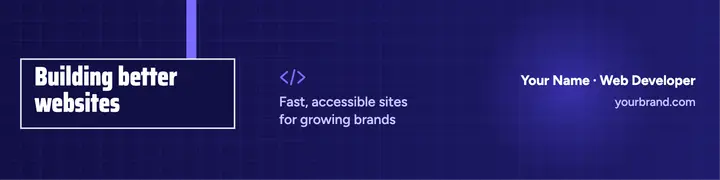 Web developer LinkedIn banner template