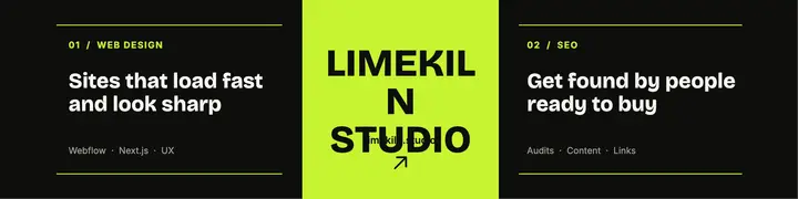 Web design studio LinkedIn banner template