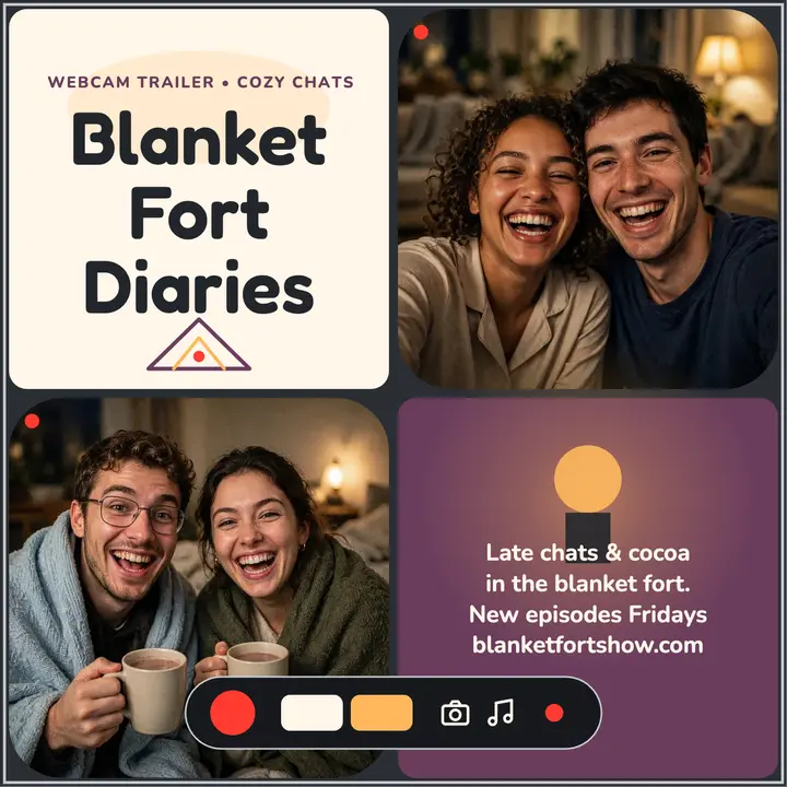 Blanket Fort Diaries webcam podcast cover template
