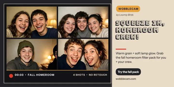Wobblecam homeroom crew webcam post: webcam friends post template