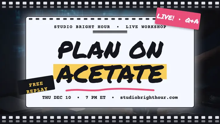 Plan posts on acetate webinar thumbnail template