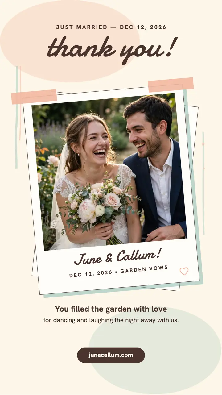 June and Callum garden thank-you prints template