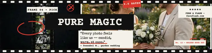 Fern and Flash wedding review spotlight template