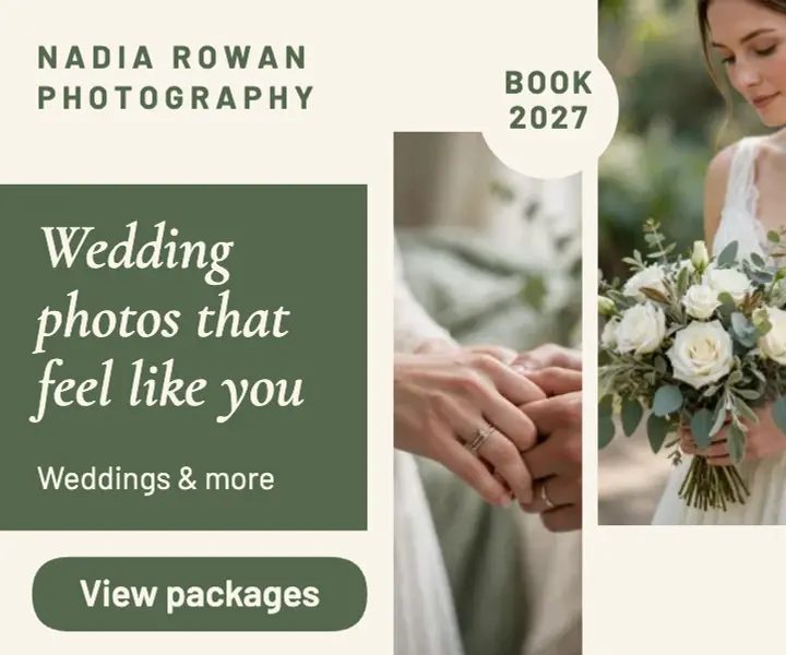 Wedding photography ad template