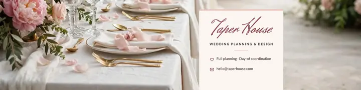 Blush wedding planner banner template