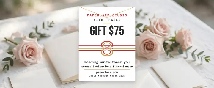 Paperlark wedding thank-you voucher template