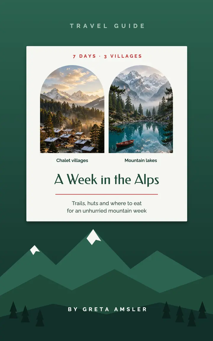 A Week in the Alps e-book cover template