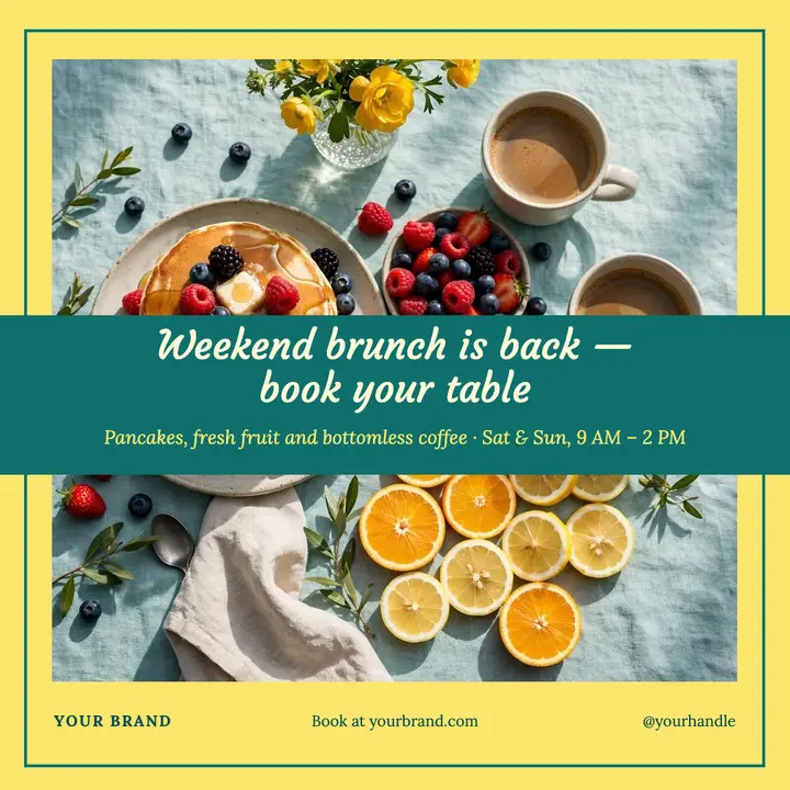 Weekend brunch is back post template