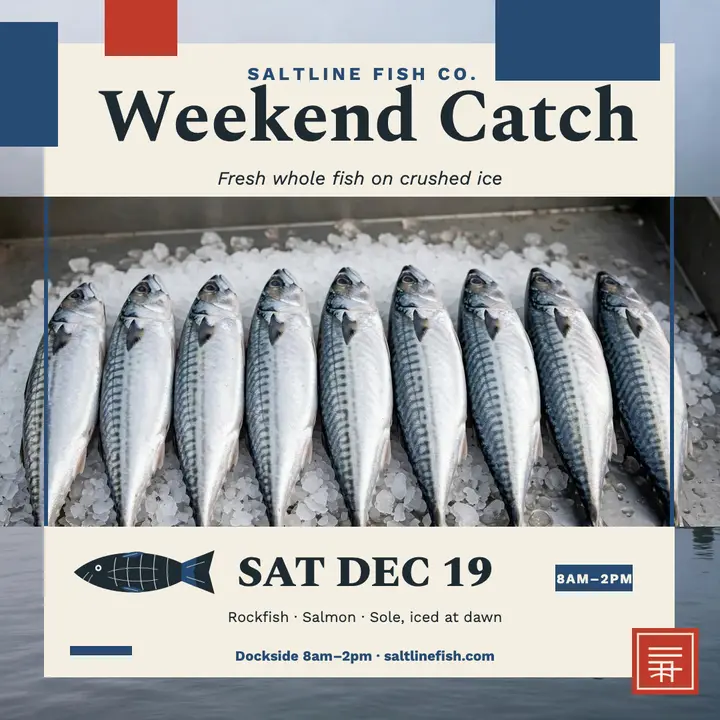 Saltline weekend catch fish market post template