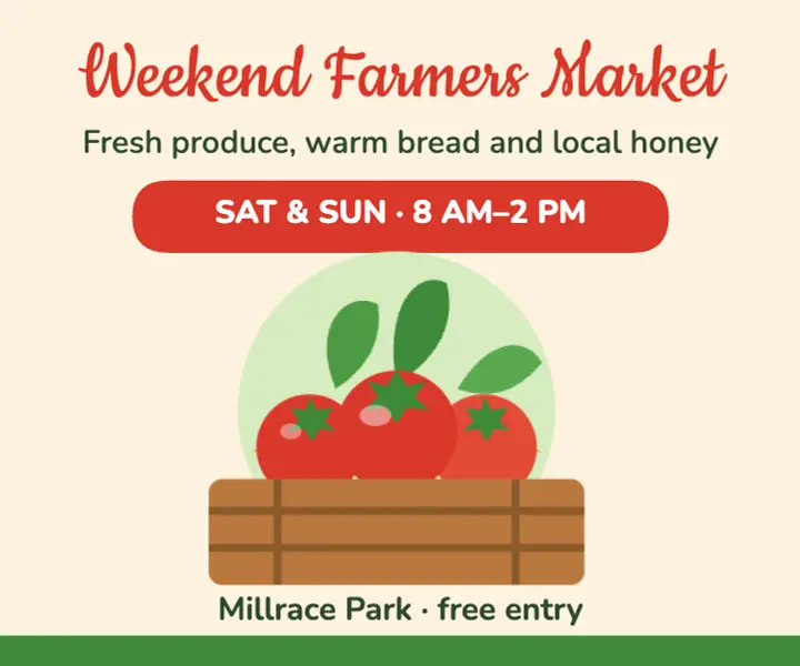 Weekend farmers market ad template