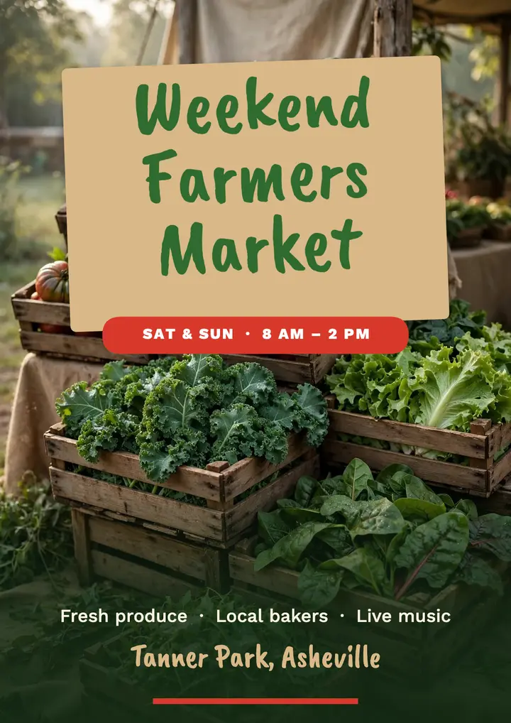 Weekend farmers market template