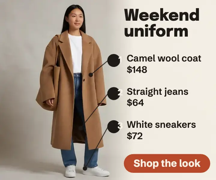 Weekend outfit callouts display ad template