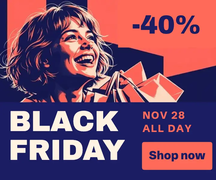 Black Friday duotone poster banner ad template