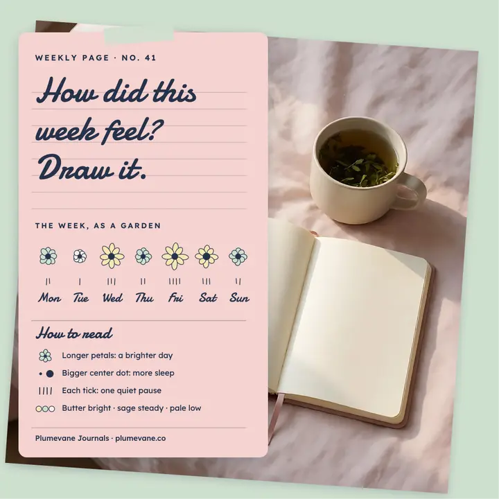Weekly mood journal prompt, data humanism post: journaling prompt post template