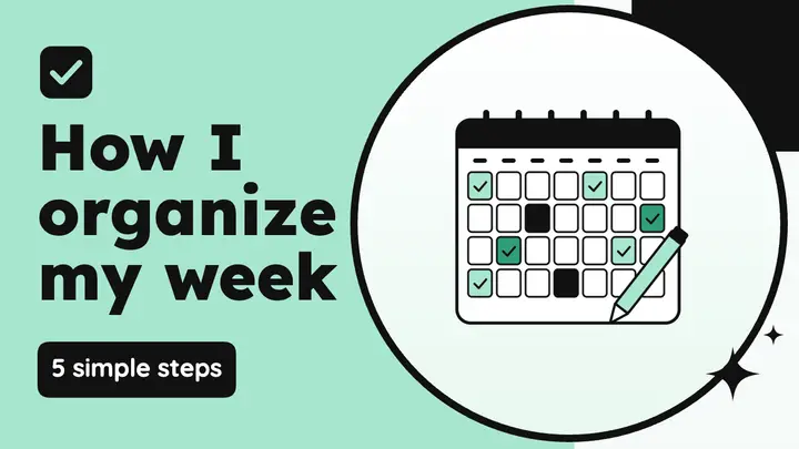 How I organize my week thumbnail template