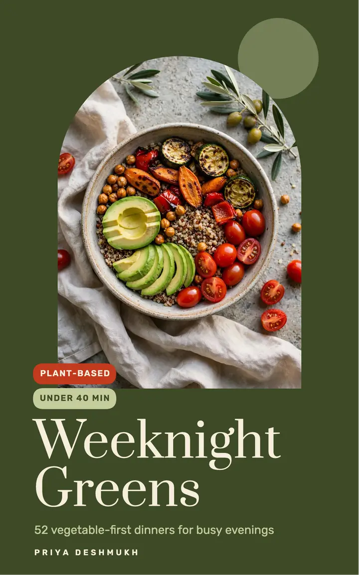 Weeknight Greens cookbook cover template