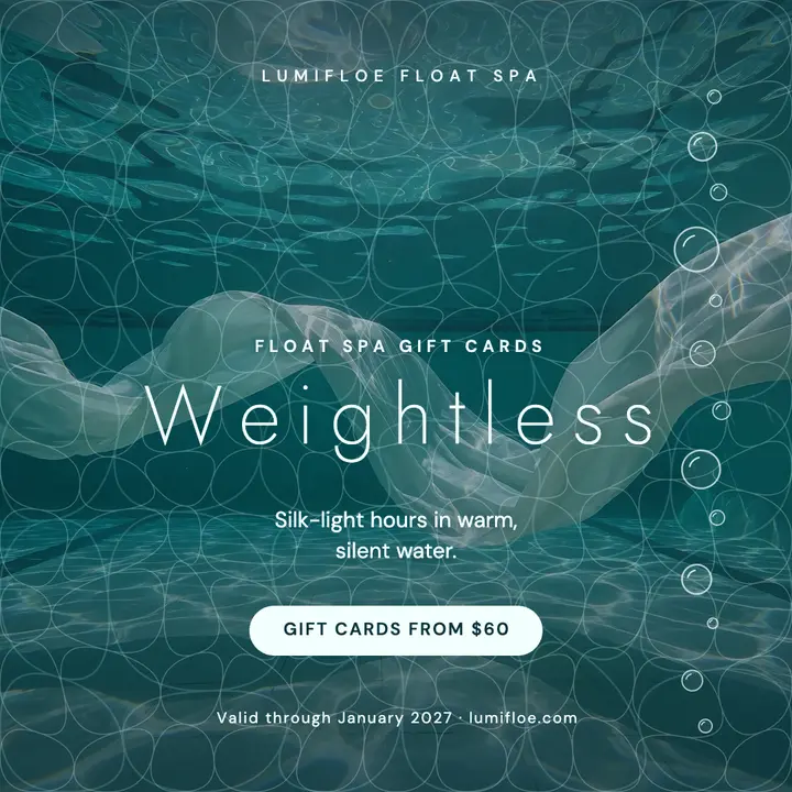 Weightless float spa gift card post: float spa gift card post template
