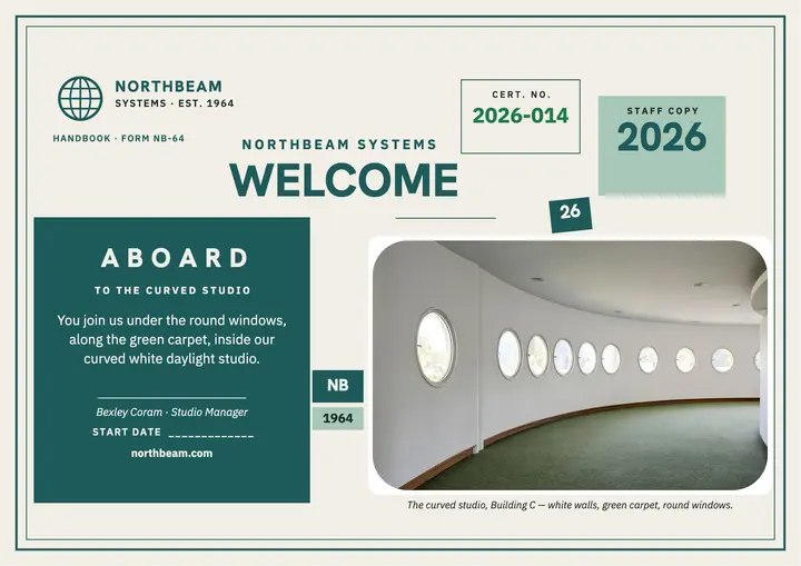 Northbeam welcome aboard office certificate template