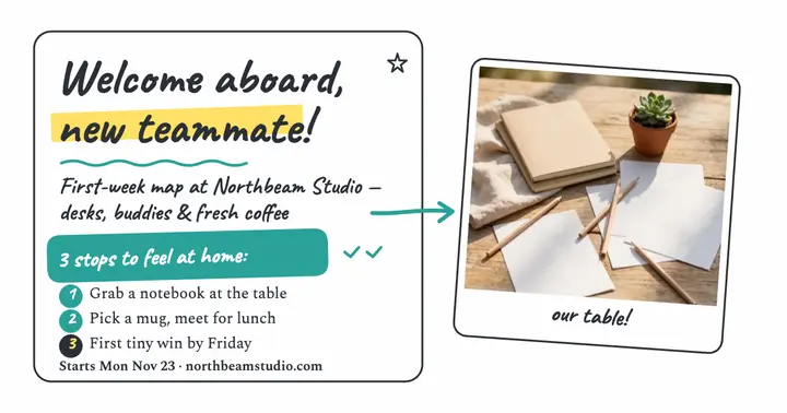 Welcome aboard sketchnote post template