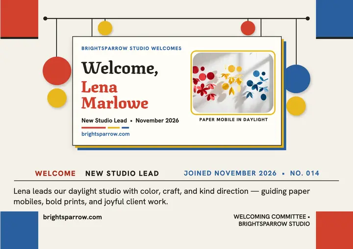 Welcome studio lead certificate, mobile template