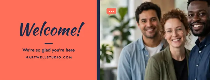 Welcome team Facebook cover template