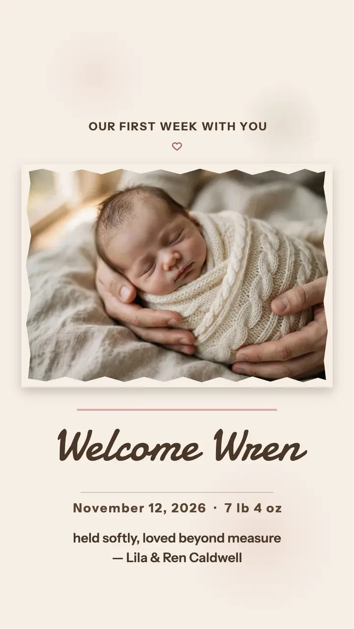 Welcome Wren emulsion story template