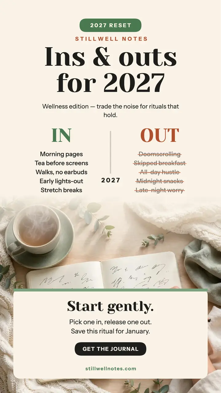 Stillwell Notes wellness ins and outs story template