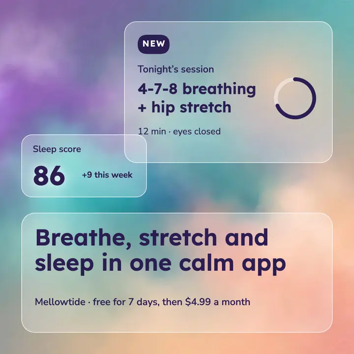 Wellness app, glassmorphism template