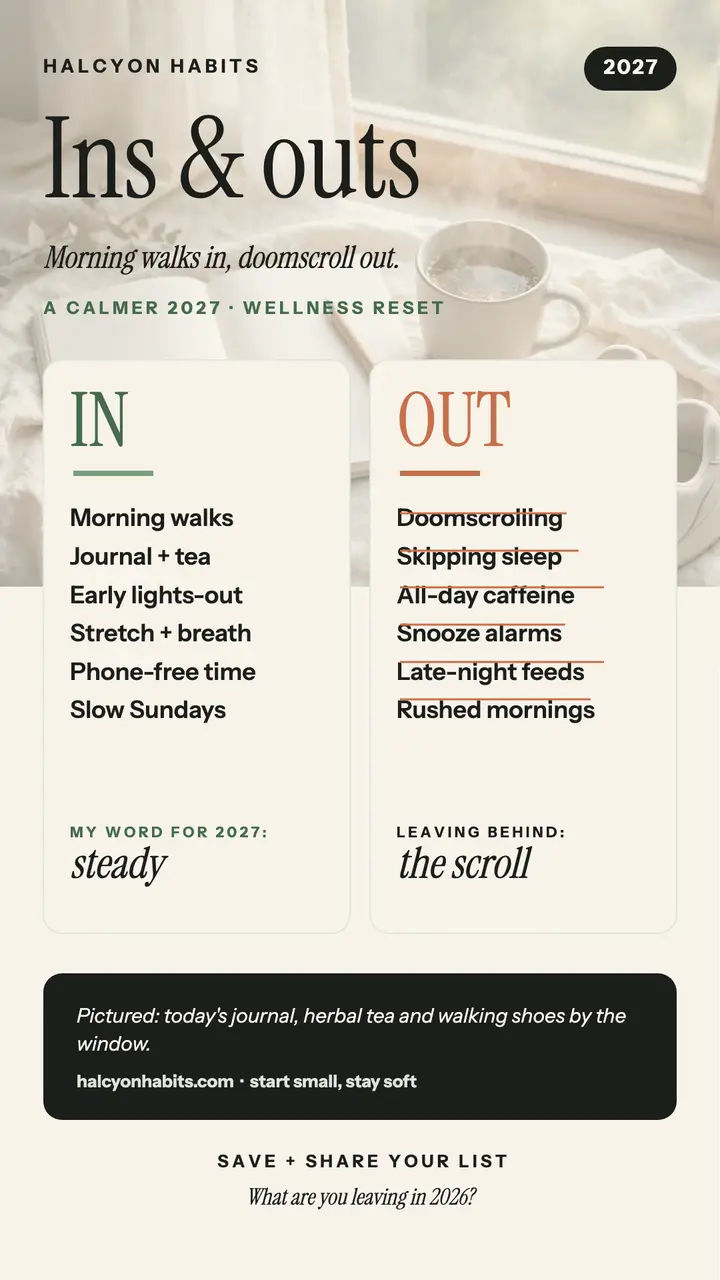 Halcyon Habits 2027 ins and outs story template