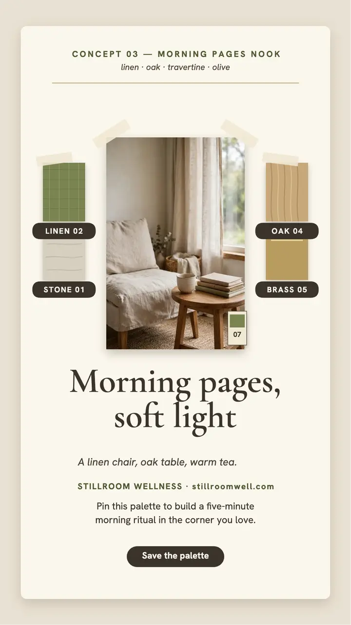 Morning Pages Nook sample board story template
