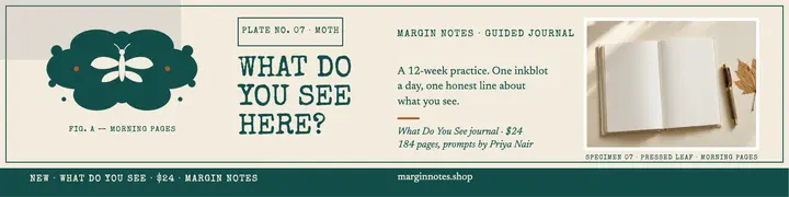 What Do You See journal banner: journaling linkedin banner template
