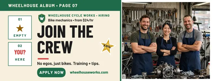 Wheelhouse crew sticker album cover template