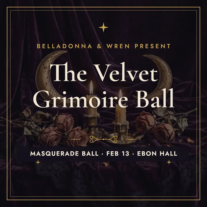 Velvet Grimoire masquerade ball cover: masquerade ball podcast cover template
