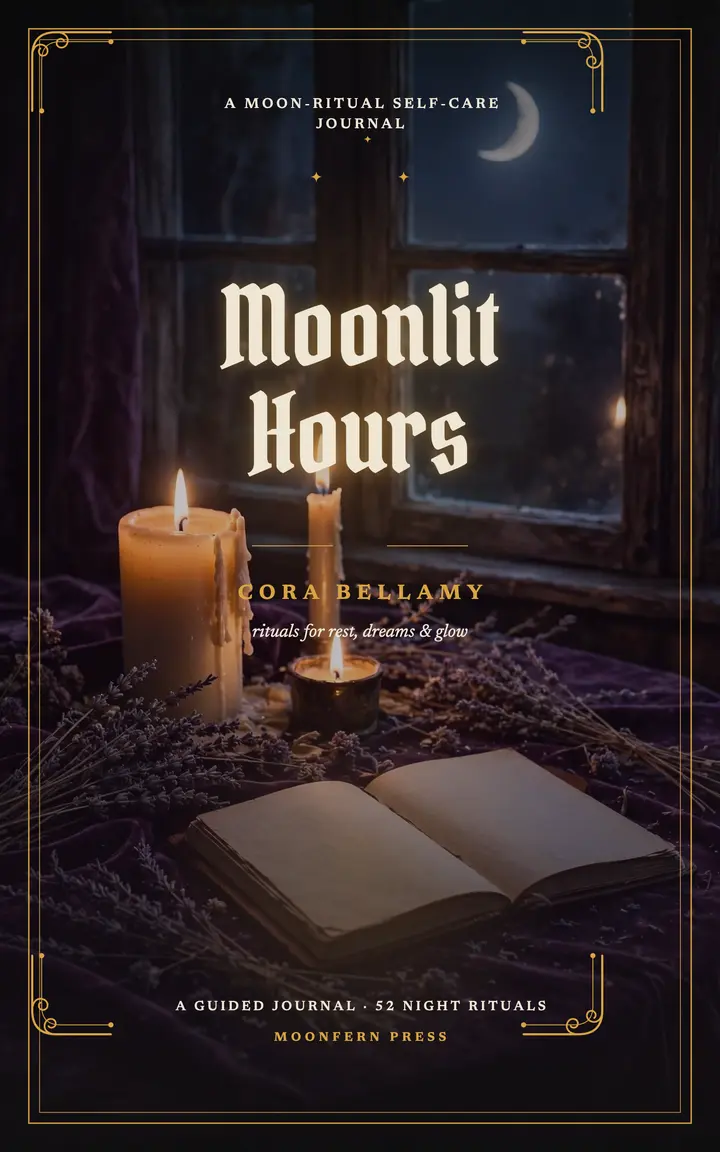 Moonlit Hours whimsigoth journal cover template