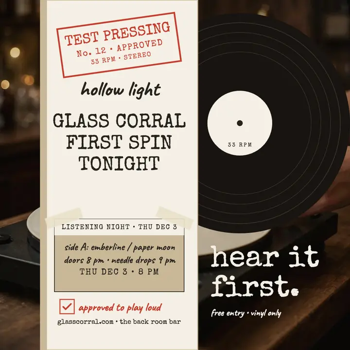 Glass Corral white label listening night post template